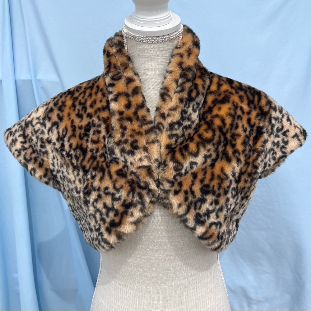 Iron Fist Leopard Print Faux Fur Shrug Medium